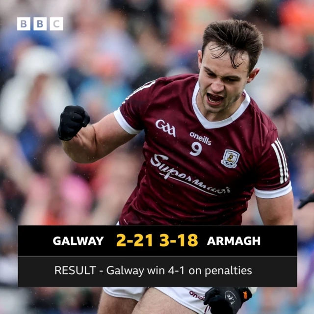 Galway through to face Derry in the All Ireland semi-final