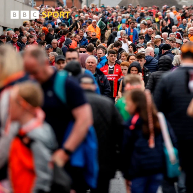 Fans outside Croke Park