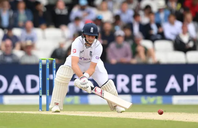 Joe Root's scoops shot