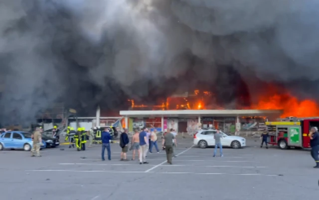 President Zelensky shared images of the attacks scene