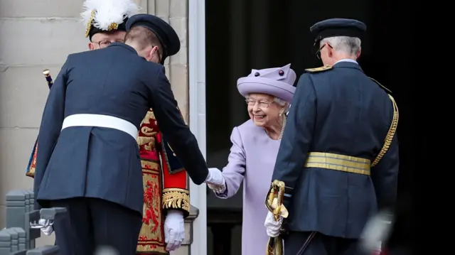 The Queen attends an armed forces parade in Edinburgh