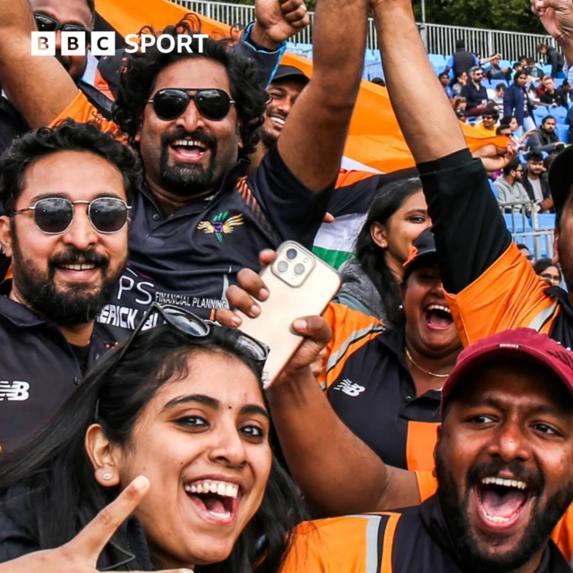 India fans in full voice at Malahide