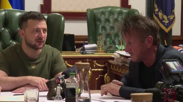 President Zelensky with Sean Penn