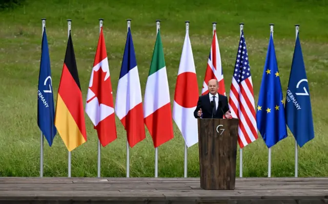 Olaf Scholz at the G7