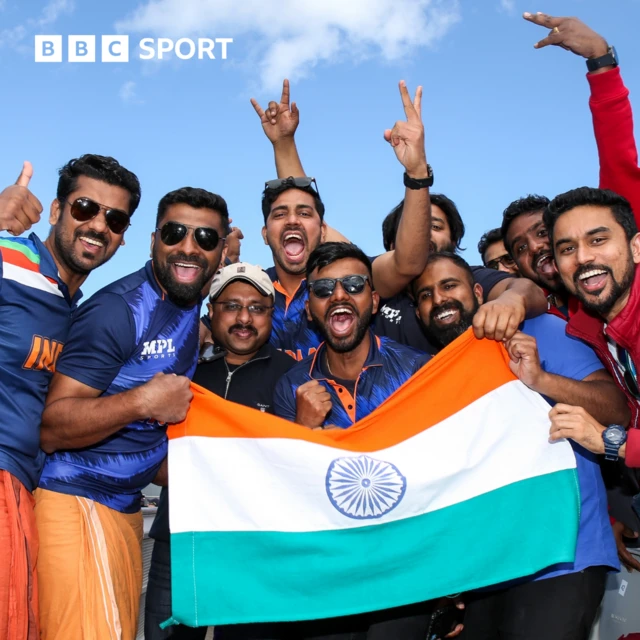 India fans at the T20 international in Malahide.