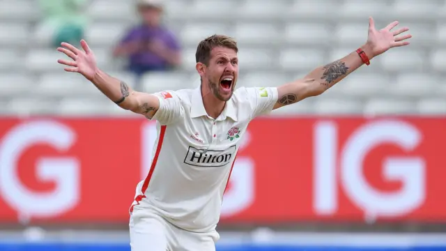 Lancashire fast bowler Tom Bailey