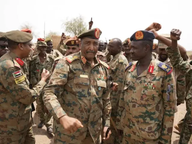 General Abdul Fattah al-Burhan, Chairman of the Sudan Sovereignty Council and Commander of the Army visits troops