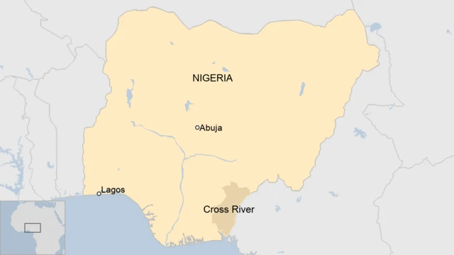 A map of Nigeria