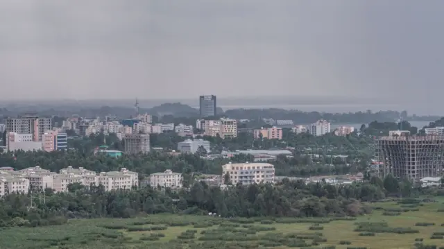 View of the city of Bahir Dar, the capital of the Amhara region in northern Ethiopia on June 19, 2021