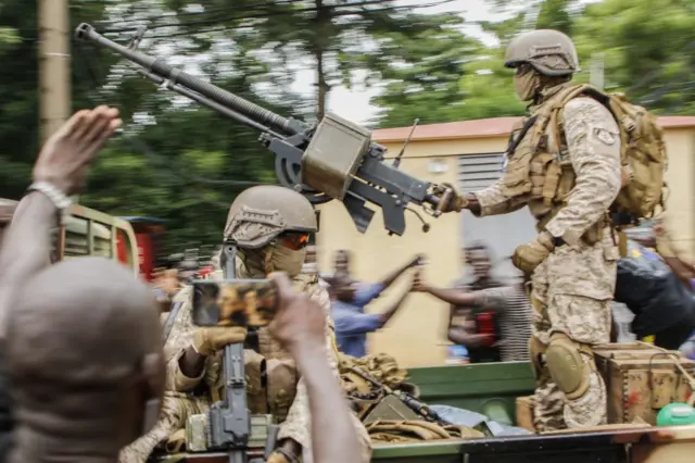 Malian soldiers in Bamako