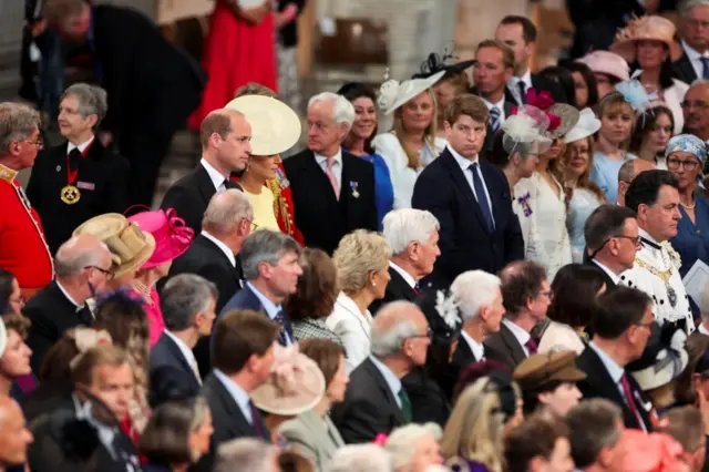 William and Kate during a procession at St Paul's Cathedral