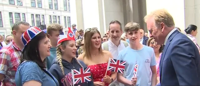 Royal watchers at St Paul's