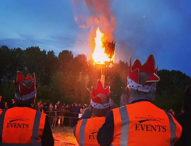 Beacon lighting in Highfield Park, St Albans