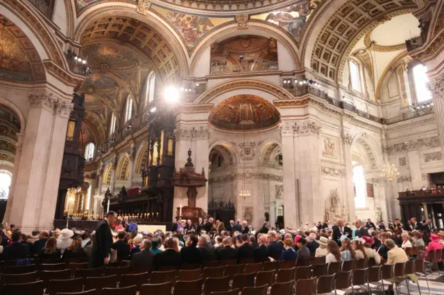 Guests arrive at St Paul's for thanksgiving service