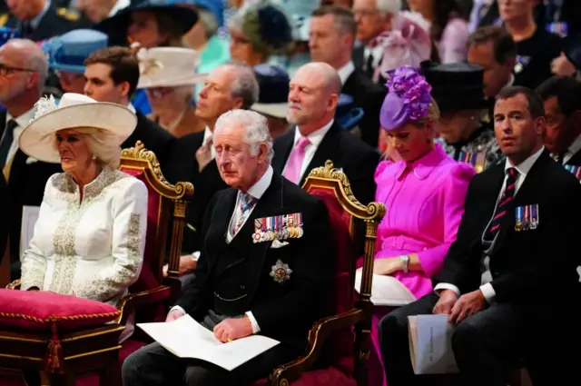 Camilla and Charles at a service at St Paul's