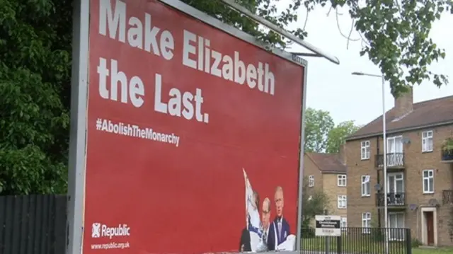 Republic anti-monarchy billboard