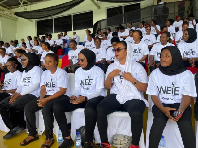 Women watching a presentation