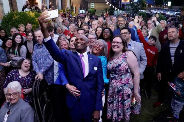 Luther Blissett at a beacon lighting ceremony at Watford Museum