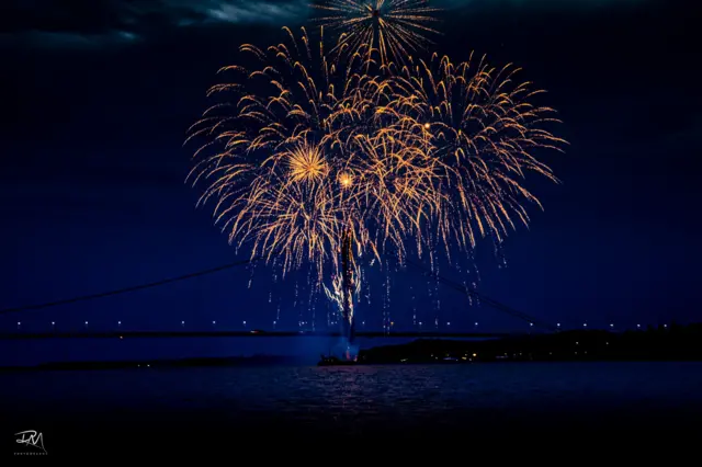 Fireworks over the Humber