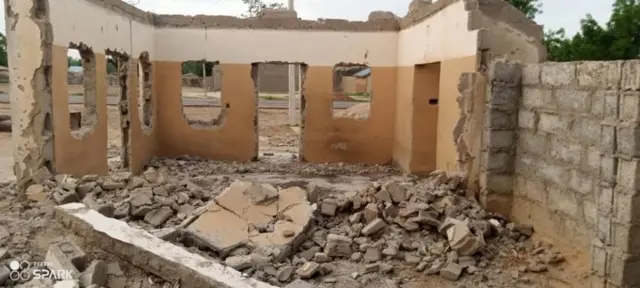 A demolished mosque in Jigawa state