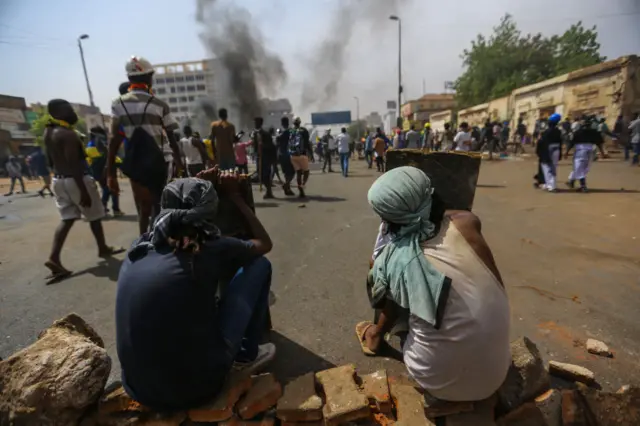 Protesters in Khartoum, Sudan - 30 June 2022