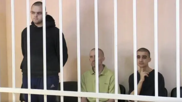 Aiden Aslin (left) and Shaun Pinner (centre) were sentenced alongside Moroccan national Brahim Saaudun