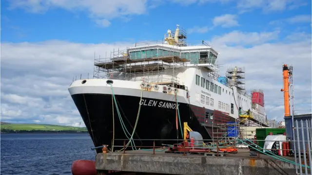 The Glen Sannox is one of two ferries under construction at Ferguson's shipyard