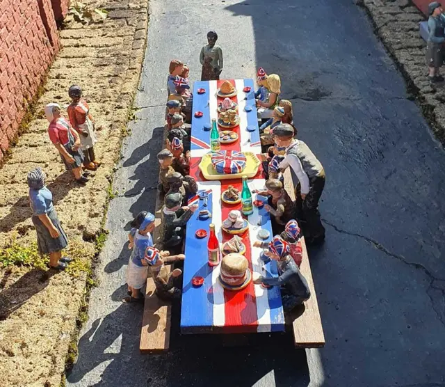 Street party model at Bekonscot