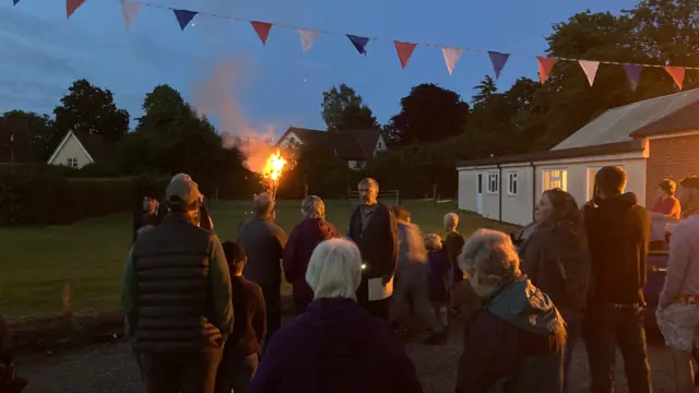 Platinum Jubilee beacon in Holbrook, Suffolk