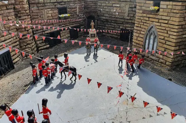 Trooping the Colour model at Bekonscot