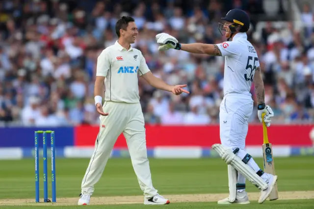 Trent Boult and Ben Stokes