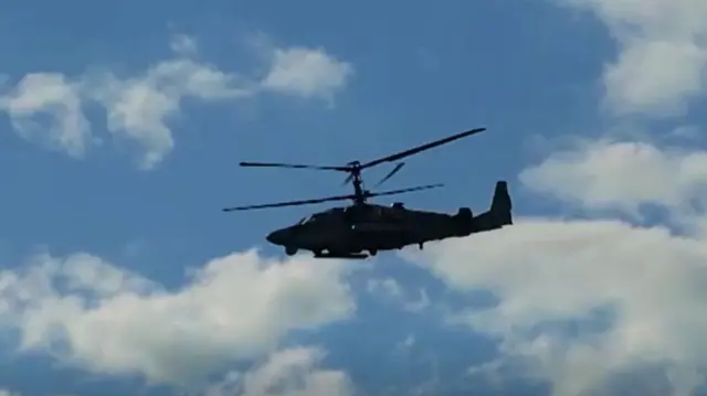 A Russian Ka-52 ‘Alligator’ helicopter