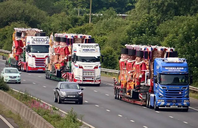 Bridgwater Carnival float heading to London