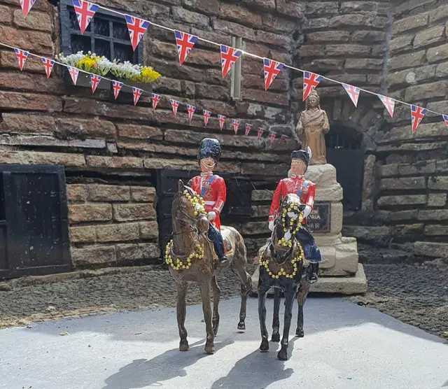 Trooping the Colour model at Bekonscot