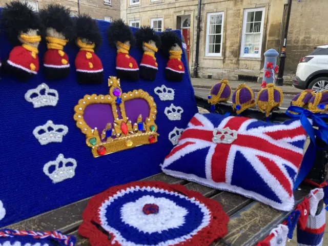 Knitted display in Oundle