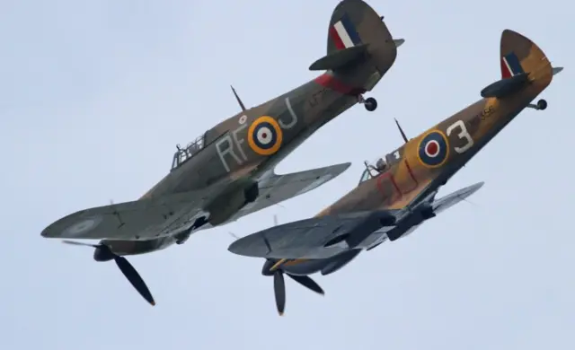 Spitfires in formation