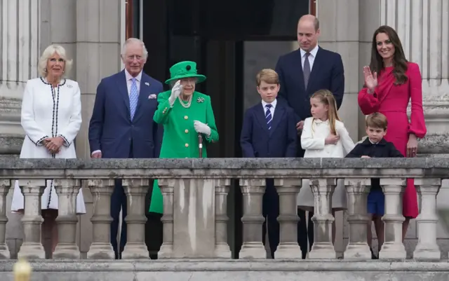 Royal family on balcony