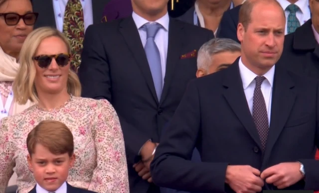 Prince George with Prince William