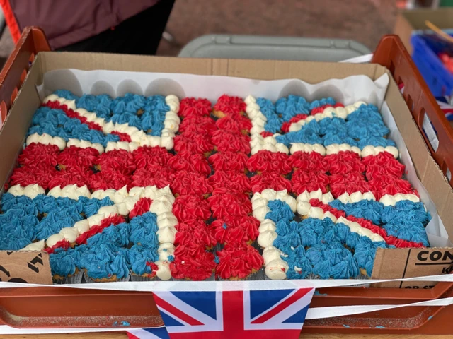 Cupcakes in the shape of the Union flag