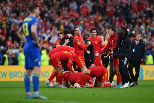 Wales celebrate