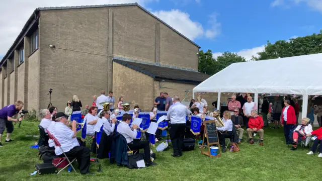 Brass band in Mellor