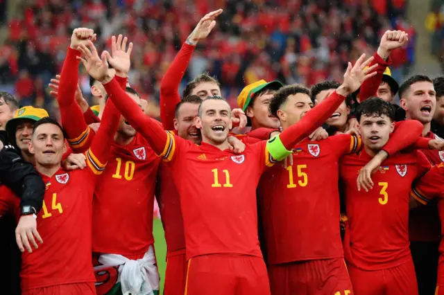 Wales celebrate