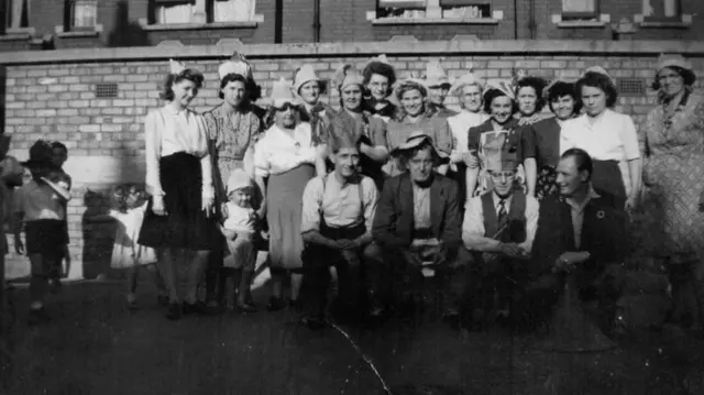 VE Day street party in 1945