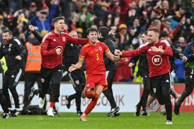 Wales celebrate