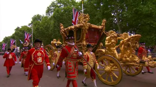 The Gold State Coach - the 260-year-old carriage which carried to the Queen to her coronation