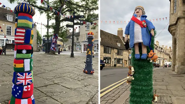 Knitted display in Oundle