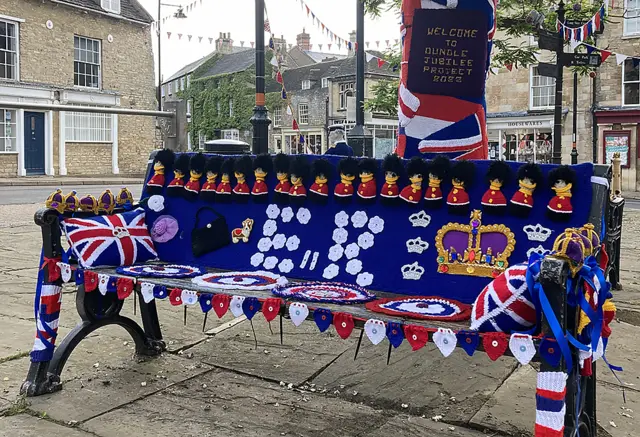 Knitted display in Oundle