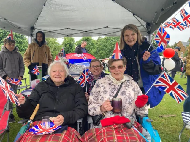 Party-goers at Delapre Abbey