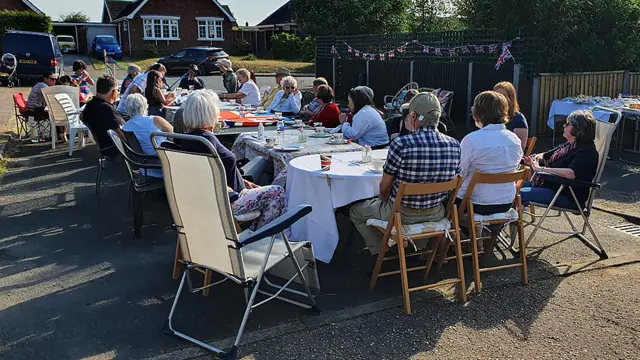 Street party in Taverham, Norfolk