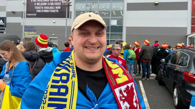 Yuri Pyatkivskyy at the Cardiff City Stadium